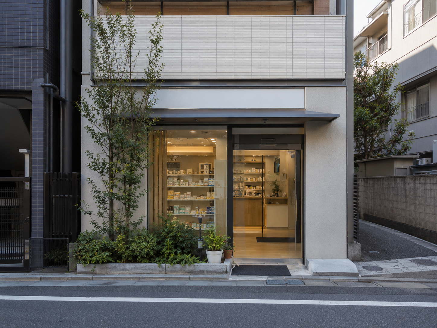 都市型小規模薬局の外観